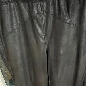 Free People Black Faux Leather Leggings